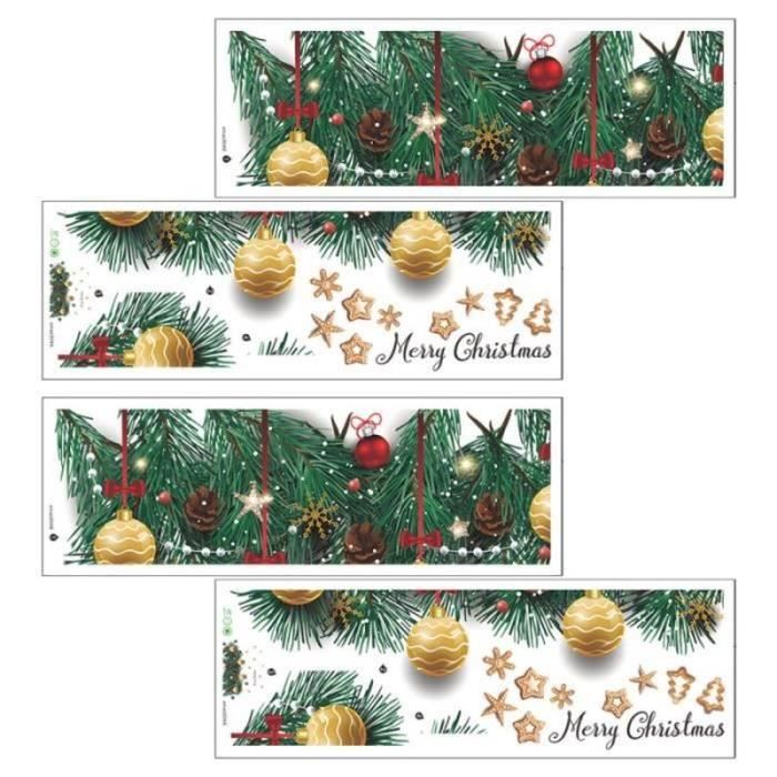 Autocollants De Noël 3d Autocollants De Porte Imperméables