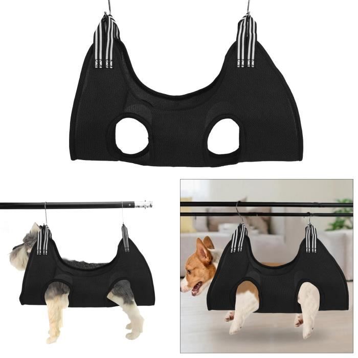 Meilleurs prix pour Hamac de toilettage pour animaux de compagnie élingue de toilettage pour animaux de compagnie respirante avec 2 crochets