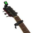 Accordeur de Guitare et Capodastre de Guitare,Violon,Ukulélé Accordeur Chromatique à Pince avec Écran LCD 360°Rotation (Nero)-1