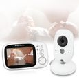 LUXS Bébé Moniteur 3.2" LCD Babyphone Vidéo Ecoute Camera Surveillance 2.4 GHz Bidirectionnelle Vidéo Vision Nocturne-1