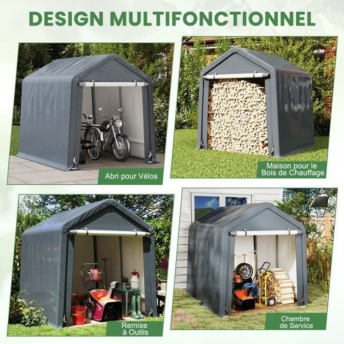 Housse De Rangement Pour Bois De Chauffage HOMEGARDENSUPPLY - Imperméable 600D - Noir