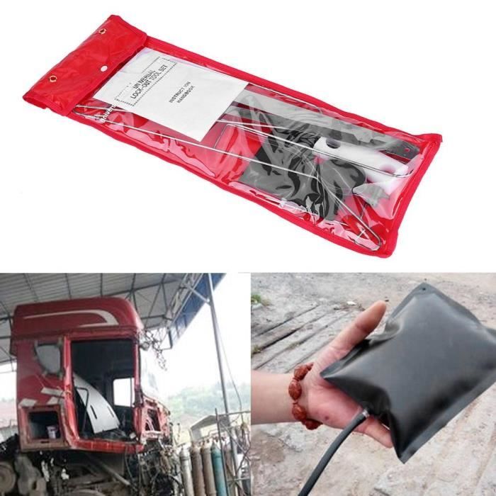 Kit Outil Ouverture Voiture D’Urgence – Pompe à Air + 8 Outils Déverrouillage Porte – Noir Professionnel