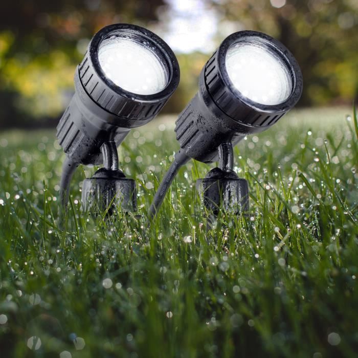 Projecteurs LED jardin avec piquet IP44 spots extérieurs jardin