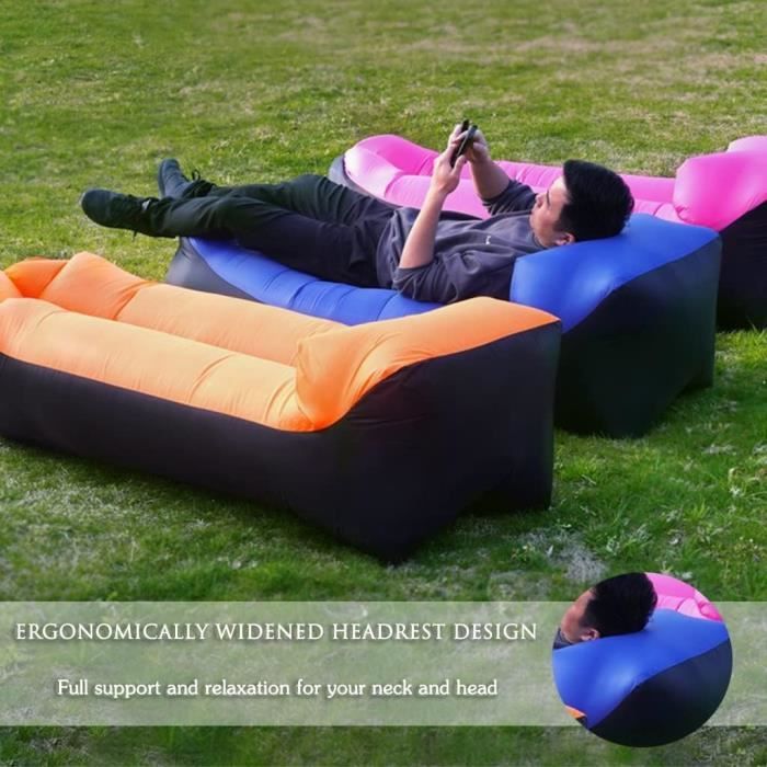 Matelas Piscine Gonflable avec Filet, FainFun Fauteuil Gonflable Piscine, LéGer et Portable, BouéE Adulte avec Appui-TêTe, IdéAl pour L'éTé, la Piscine et Les FêTes (Nœud Bleu