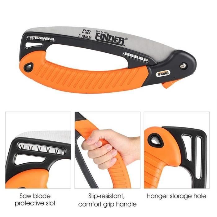 Scie à Main Pliable MichaelPro MP010024 - Lame 17,8 Cm Acier Carbone Pour Camping, Jardinage Et Élagage