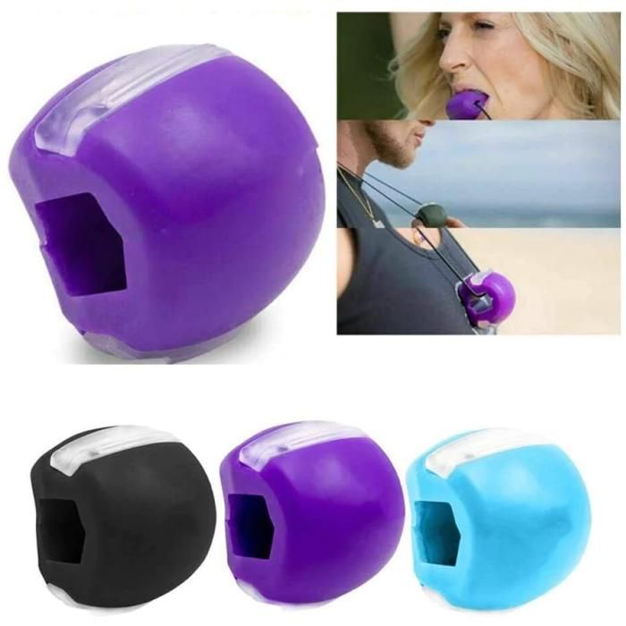 Set De 3 Exerciseurs De Mâchoire En Silicone, Pour Muscler Et Affiner Le Visage – Rouge, Violet, Noir