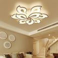 Dimmable LED Plafonnier Avec Lampe De Plafond De Télécommande Pour Lumières Plafond Intérieur Creative Métal Blanc Fleur Acrylique-2