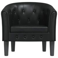 Fauteuil Cabriolet Relax Avec Repose-Pieds - Similicuir Noir - VidaXL - Neuf
