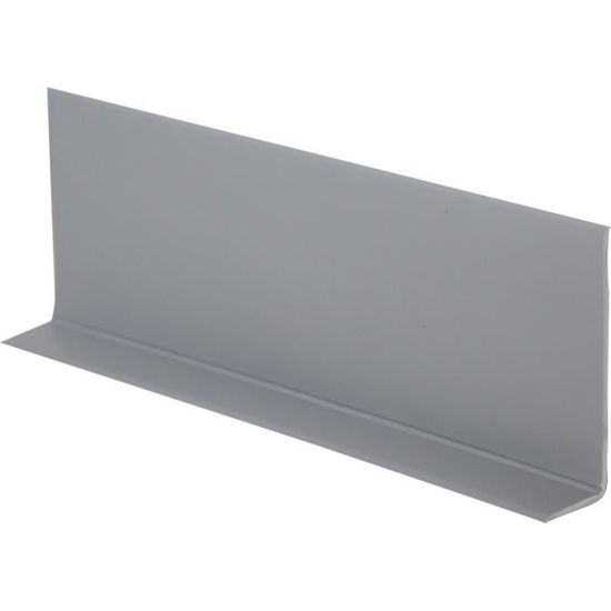 Plinthe PVC souple, gris clair, autocollante 25m pliable adhésive