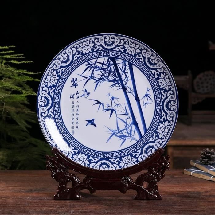 Fhdang Decor Kyoto Japon Décoration de Noël en Porcelaine Double Face en  céramique Ornement, 7,6 cm
