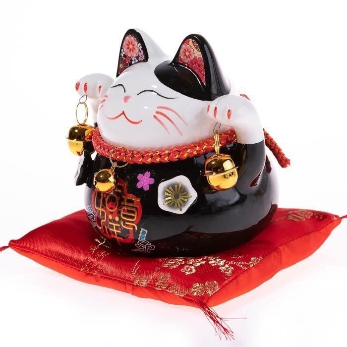 Maneki-Neko Le chat porte bonheur tirelire blanche | Le Temple du Thé