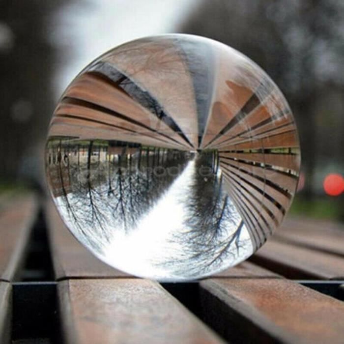 Boule de cristal en verre transparent 80mm, sphère de guérison, accessoires  de photographie, boules décoratives en [0628D19] - Cdiscount Maison