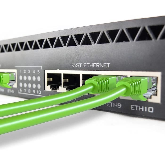 Mr. Tronic Exterieur Impermeable Câble Ethernet 100m, Reseau LAN