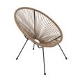SVITA BALI ensemble de meubles de balcon lounge set Relax Egg-Chair design tressé marron 92257-3