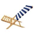 Set de 2 chaises pliantes en bois, chaise de plage, siège de pêche 10-351-2-3