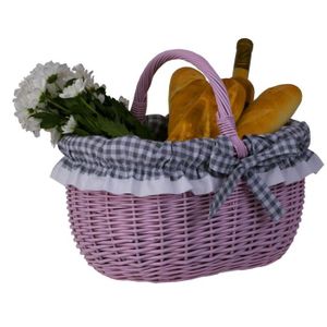 Panier à roulettes en osier - France