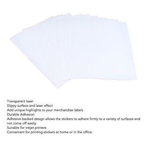 30 Feuilles Autocollantes Holographiques A4 - 10 Motifs Brillants Pour Déco DIY Et Customisation