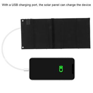 Panneau Solaire Portable Pliable 50W - Chargeur Solaire Pour Téléphone - Compact, Léger - Pour Camping, Randonnée, Voiture