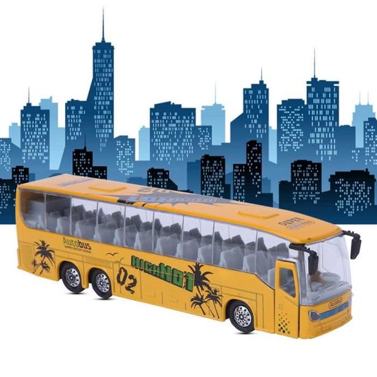 Dioche Jouet de bus Simulation D'autobus Forme Réaliste Jouet D'autobus Généreux Et Robuste jeux