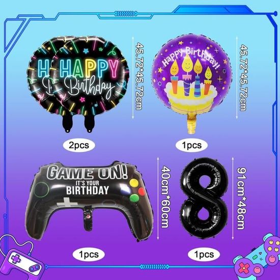 123 Pcs Decoration Fête Anniversaire,Ballons D'anniversaire De Décoration De Fête à Thème Pokémon, Pikachu Ensemble De Fournitures D - Maison