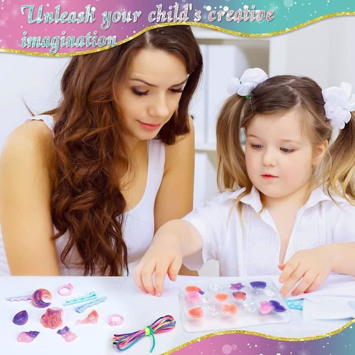 Coffret Bijoux Enfant Fille 3-12 Ans - Colliers, Bracelets, Bagues, Pinces à Cheveux - Cadeau Anniversaire Noël