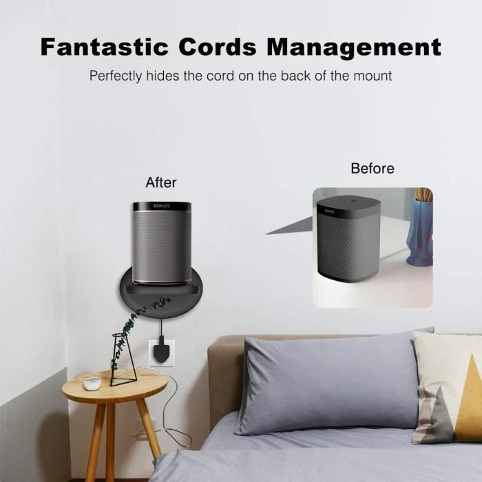 Gelink Etagere Murale Support pour Dot 3rd Gen Google WiFi Sonos Charge Maximal 7Kg pour Salon Chambre Bureau Salle de Bain Cdiscount Maison
