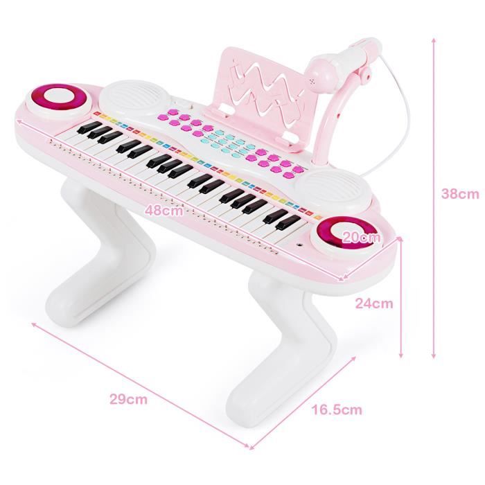 miniature 37 touches, piano portable avec fonctions de transposition et , affichage led et haut-parleur intégré, numérique musical, cadeau idéal pour débutants | Des Réductions Pour