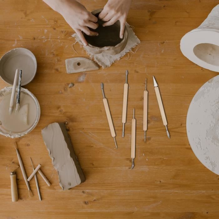 1 Définir Outils de modélisation d'argile de sculptage argileux pour potier  outil pot d'echappement outillage