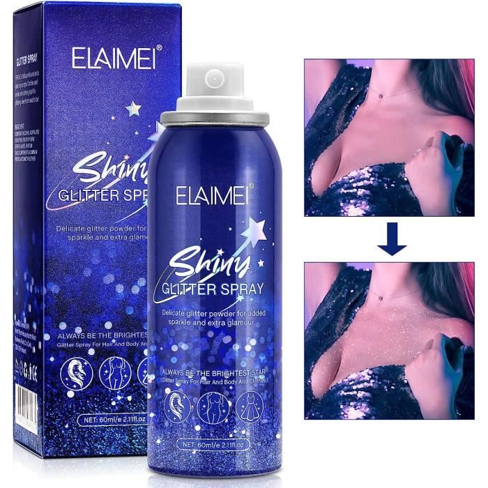 Spray corporel pailleté  Poudre hydratante Sparkle Body Glitter Sp