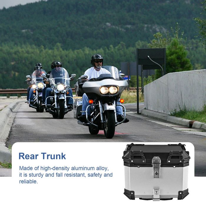 GOTOTOP Coffre Arrière De Moto Boîte Arrière De Moto, Boîtier Supérieur