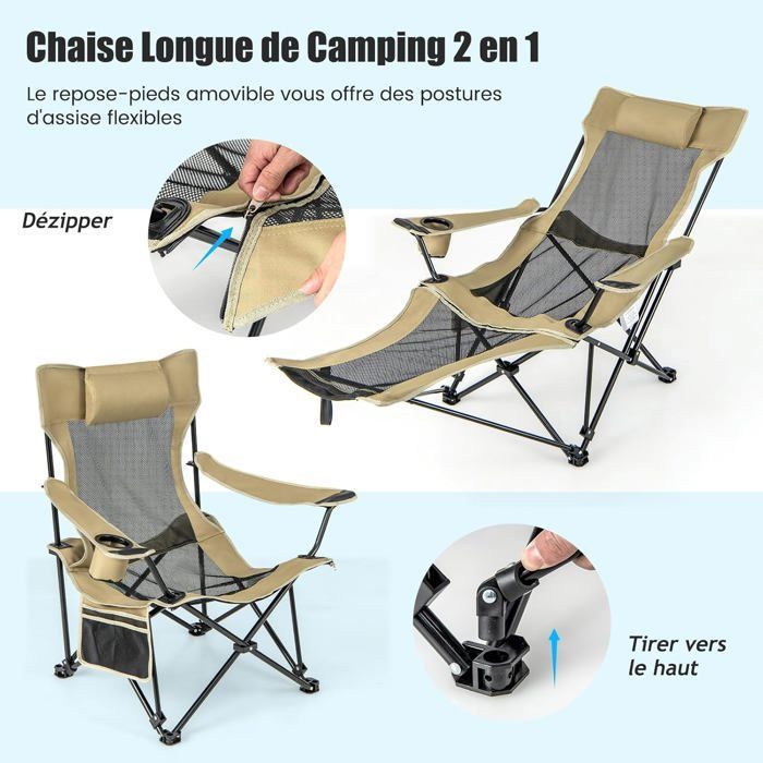 Lot De 2 Chaises Pliantes De Camping Stagecaptain - Fauteuils Avec Porte-gobelet Et Sac