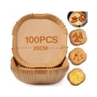 CULINAX Papier Sulfurisé Air Fryer, 100 Pièces 20cm Papier Cuisson Air Fryer, Antiadhésive Disposable Paper Liner Accessoires Air