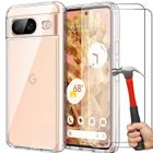 E.F.CONNECTION Coque et 2 Verres Trempés pour Google Pixel 8 - Protection Renforcée Antichoc Silicone
