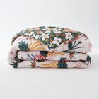 L’EFFET PAPILLON Couette Imprimée 140 x 200 cm + 1 Taie d’Oreiller 63 x 63 cm – CHAMPÊTRE – Coton 57 fils