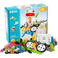BRIO Builder - 34592 - Coffret Builder et Enregistreur de voix - 68 pieces - Piles incluses - Jeu de construction STEM - Crea