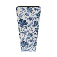 Rebecca Mobili Porte-Parapluies Stockage Canvas Mdf Blanc Bleu Vintage 50x21x21
