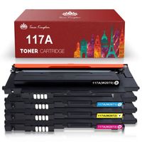 Toner Compatible pour HP 117A - TONER KINGDOM - Pack de 4 - Noir, Cyan, Magenta, Jaune