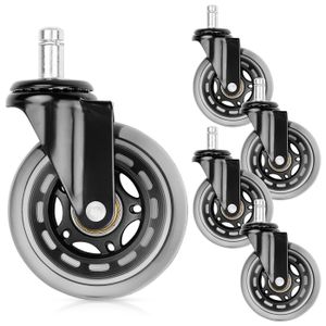 Roulettes Pivotantes MroMax - Lot De 20 - Ø29mm, Tige Filetée 6x15mm - Pour Meubles