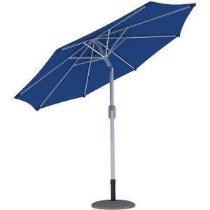 Rectangulaire Parasol parapluie bleu blanc raye 120x180cm Incl Sac 