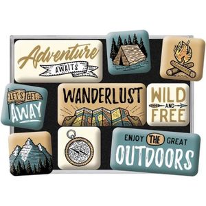 AIMANTS - MAGNETS Aimants Rétro Pour Frigo, Outdoor Adventure – Idée