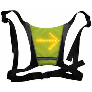 GILET RÉFLÉCHISSANT Dossard Gilet LED Clignotants - Bretelles Ajustabl