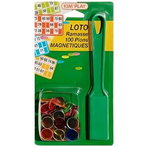 12 Bâtons magnétique loto I 12 ramasses jetons + 1200 pions loto