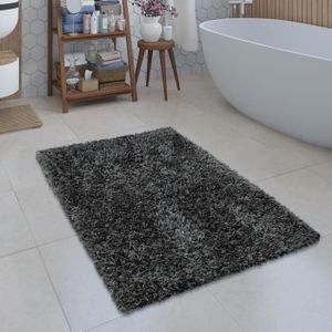 Tapis De Bain Moderne Salle De Bain Tapis Shaggy Moelleux Doux Uni