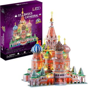 PUZZLE Puzzle 3D LED Russie Saint Basile Cathédrale Archi