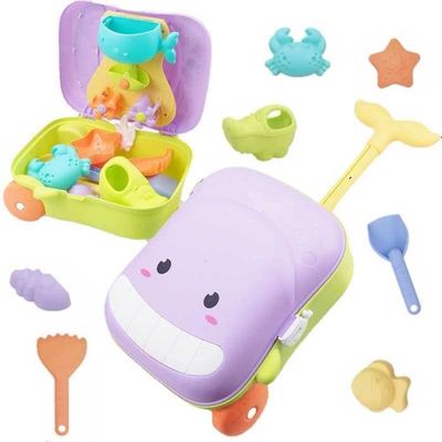 Fulenyi Ensemble Jouets De Plage Avec Sablier Moulin à Vent - Outils Sable Pour Enfants, Pelles Et Moules