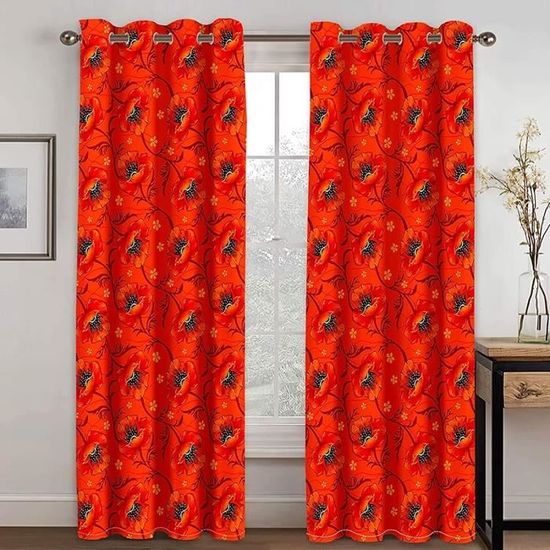 Rideaux Occultants Sport Extrême Moto Cross - Lot De 2 - 70x160 Cm - Isolation Thermique Et Phonique