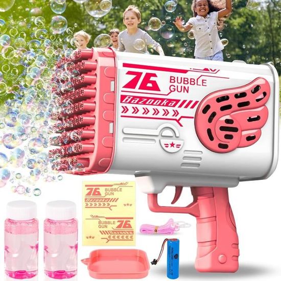 BGIUSQF 2 Pcs Pistolet a Bulle, 40 Trous Pistolet a Bulles pour Enfant