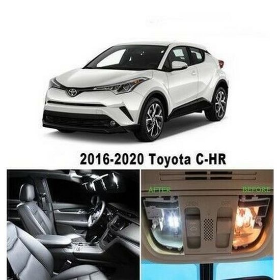 Toyota CHR C-HR pack LED ampoules eclairage interieur Blanc Xenon 6000K 11pcs