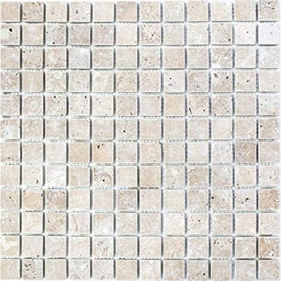 Travertin Carrelage Mosaïque Pierres Sol Mur Pierre Naturelle Medio