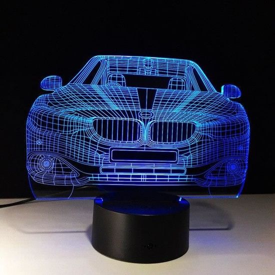 3D Led lampe course voiture formule Ferrari BMW 7 couleurs changer bébé sommeil 3d led lumière décor à la mais HH10037